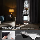 100% White Blackout Curtain Panels for Rooms, 84 Inches Long, Heat and Full Light Blocking