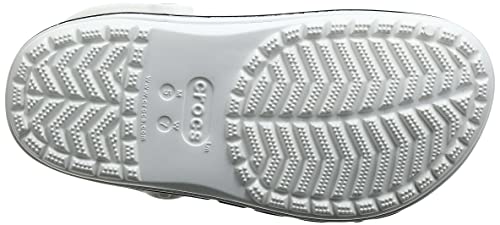 Crocs Unisex-Adult Bayaband Clogs, White/Navy, 6 Men/8 Women