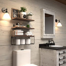 Floating Shelves Wall Mounted, Rustic Wood Bathroom Shelves Over Toilet with Paper