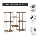 Wood Plant Stand Rack for Indoor or Outdoor Plants. Shelf Holder for Multiple Pots