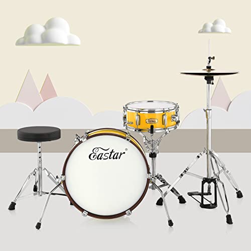 2-Piece Travel Drum Kit with 18" bass and 10" snare for Beginners Juniors