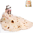 Burritos Tortillas Blanket 2.0 Double Sided 71 inches for Adult and Kids, Giant Funny
