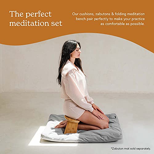 Meditation Foldable Bench | Small Folding Chair w/ Locking Magnetic Hinges
