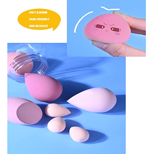 7 Pcs Multi-color Makeup Sponge Set, Foundation Blending Beauty Blender, Flawless