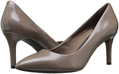 womens Total Motion 75mm Pointy Dress Pump, Taupe Grey Patent, 9 Wide US