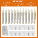 Halloween Decorations - Harry Poter Decor - 12 Floating LED Candles with Remote Control