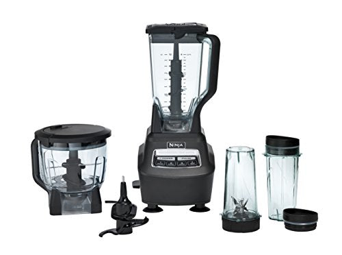 Ninja BL770 Mega Kitchen System and Blender with Total Crushing Pitcher, Food Processor Bowl, Dough Blade, To Go Cups, 1500-Watt Base, Black