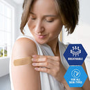 Sterile Fabric Adhesive Bandages [100 Count]- First Aid Bandages Coated