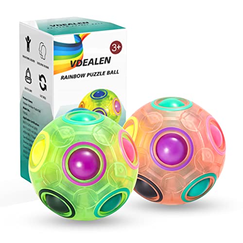 Rainbow Puzzle Ball, Speed Cube Ball Puzzle Game Fun Stress Reliever Toys