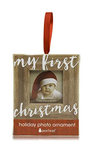 Baby’s First Christmas Wooden Picture Frame Ornament, First Christmas Ornament