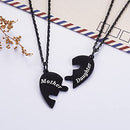 Mother and Daughter Heart Matching Necklace Set for 2 - Daughter to Mom Jewelry