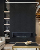 17.7'' x 472.4'' Crocodile Wallpaper Black Matte Crocodile Textured Wallpaper