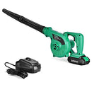 Cordless Leaf Blower - 20V 2.0 Ah Lithium Battery 2in1 Sweeper / Vacuum