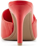 DKNY Women's Bronx Heeled Sandal, RED, 6