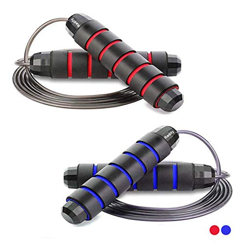 2 Pack Adjustable Jump Rope for Workout, Fitness Jump Rope for Men Women and Kids