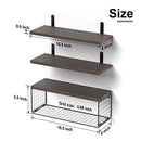 Floating Shelves Wall Mounted, Rustic Wood Bathroom Shelves Over Toilet with Paper