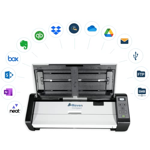 Raven Compact Document Scanner - Fast Duplex Scanning, Ideal for Home or Office, Scan