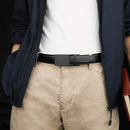 Genuine Leather Ratchet Dress Belt with Automatic Click Buckle