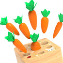Carrot Harvest Game Wooden Toy for Baby Boys and Girls 1 2 3 Year Old, Educational