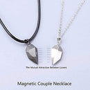 Two Souls One Heart Pendant Necklaces for Couple,Wishing Stone Creative Magnet