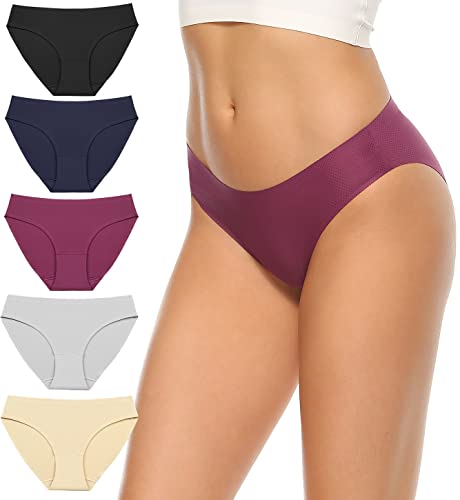 Women's Seamless Underwear Bikini Panties Low Rise Breathable Hipster Panty