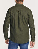 Men's All Cotton Flannel Shirt, Long Sleeve Casual Button Up Plaid Shirt