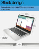 HP Chromebook 14 Laptop, Intel Celeron N4120, 4 GB RAM, 64 GB eMMC, 14" HD Display,