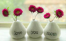Gift for Mom...LOVE YOU MOM Bud Vases for Birthday Gift, Christmas Gift