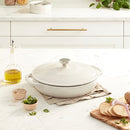 Enameled Cast Iron Casserole With Steel Knob and Loop Handles, 3.6 Quart