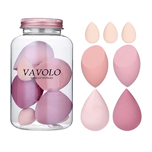 7 Pcs Multi-color Makeup Sponge Set, Foundation Blending Beauty Blender, Flawless