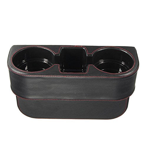 Coin Side Pocket Console Side Pocket Leather Cover Car Cup Holder