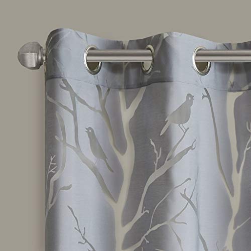 Semi Sheer Curtain Modern Contemporary Botanical Print Out Design 50x95