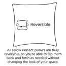 Outdoor/Indoor Annie Chocolate/Westport Teal Square Corner Cushion, 36.5" x 18",