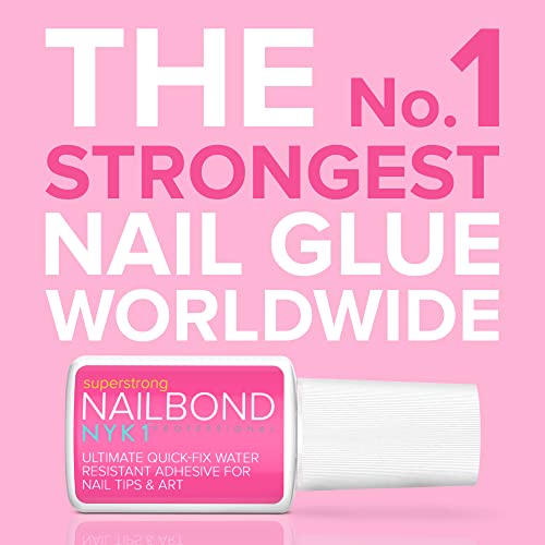 Super Strong Nail Glue For Acrylic Nails, Nail Tips and Press On Nails (8ml) Nail Bond Brush