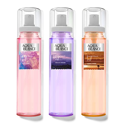 AQUA BLANCE Body Spray, Fragrance Mist for Women, Pack of 3, Each 3.9 Fl Oz, Total 11.7 Fl Oz