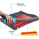 Paper Cutter Heavy Duty, 12 Inch Paper Cutting Board with Guard Rail, Blade Lock