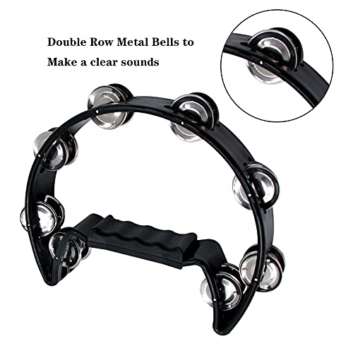 Tambourine for Adult,Metal Jingles Percussion Gift Musical Instrument