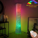 61" Soft Light Floor Lamp,LEONC RGB Color Changing LED Tyvek Fabric Shade