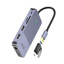 USB C hub USB 3.0 to Dual HDMI VGA Adapter Triple Display Compatible with MacBook