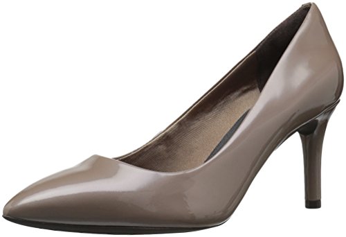 womens Total Motion 75mm Pointy Dress Pump, Taupe Grey Patent, 9 Wide US