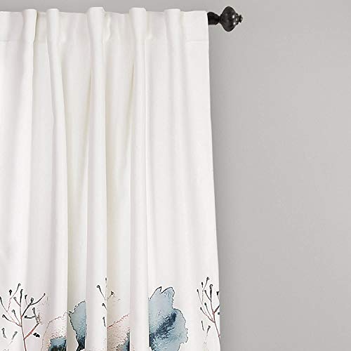 Flora Curtains Room Darkening Window Panel Set for Living, Dining, Bedroom (Pair)