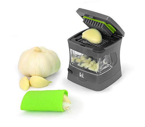 Kitchen Innovations Garlic-A-Peel Garlic Press, Crusher, Cutter, Mincer, and Storage