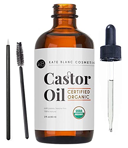 Castor Oil (2oz), USDA Certified Organic, 100% Pure, Cold Pressed, Hexane Free