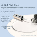Nail Tips and Glue Gel Kit, Gel x Nail Kit 4 in 1 Nail Glue Gel, Ultra-Portable LED Nail Lamp