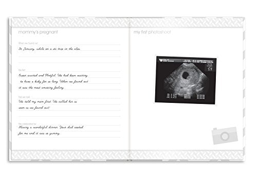 First 5 Years Chevron Baby Memory Book, Clean-Touch Baby Safe Ink Pad for Baby’s