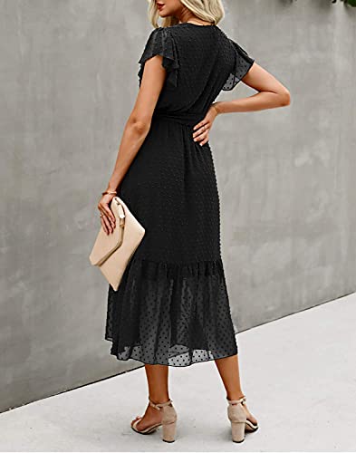 Women Summer Bohemian Floral Casual Midi Sun Dress