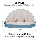Cooling Gel Foam Pet Bed for Dogs and Cats - Sherpa and Suede Snuggery Blanket