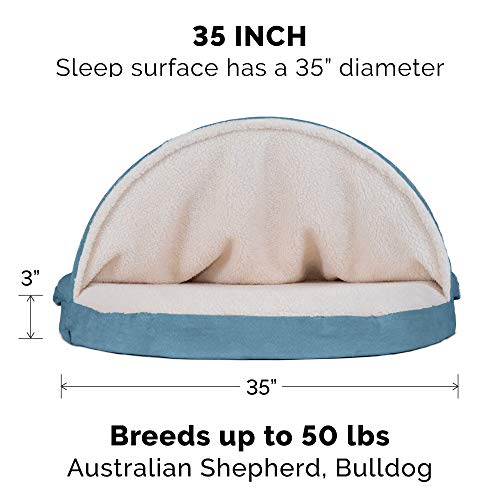 Cooling Gel Foam Pet Bed for Dogs and Cats - Sherpa and Suede Snuggery Blanket