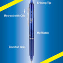 PILOT FriXion Clicker Erasable, Refillable & Retractable Gel Ink Pens