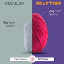 30x20g Acrylic Yarn Skeins - 1300 Yards of Soft Yarn for Crocheting and Knitting Craft Project